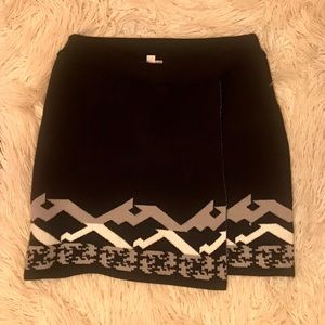 Knit envelope skirt